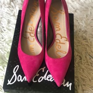 Sam Edelman Statement Pink Suede Pumps
